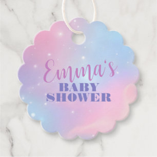 Magical Pastel Cosmic Pink Blue Galaxy Starry Favour Tags
