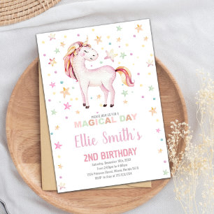 Magical Pastel Party Theme for Girls Invitation