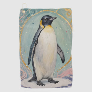 Magical Pastel Penguin Golf Towel