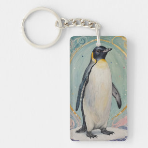 Magical Pastel Penguin Keychain