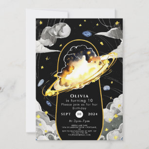 Magical Pastel Space Birthday Invitation