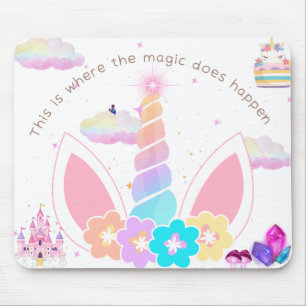 Magical Pastel Unicorn Mouse Pad