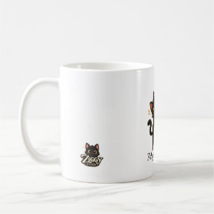 Magical Paws - Personalized Ziggy Black Cat  Coffee Mug
