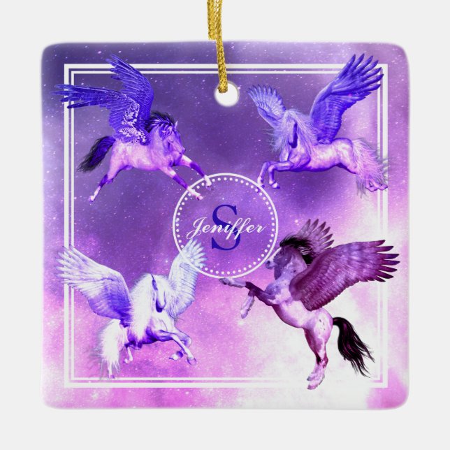 Magical Pegasus Universe.                          Ceramic Ornament (Front)