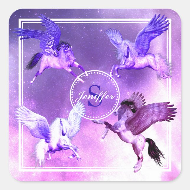 Magical Pegasus Universe.                          Square Sticker (Front)