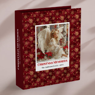 Magical Personalized Red Gold Angel memory album Binder