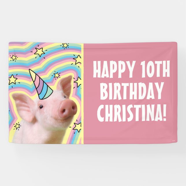 Magical Piglet Unicorn Banner (Horizontal)