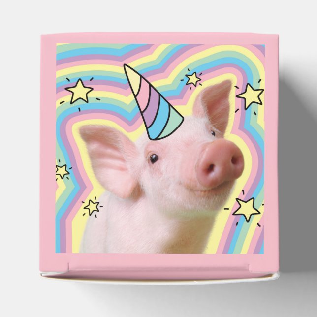 Magical Piglet Unicorn Favor Box (Top)