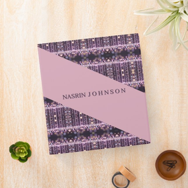 Magical pink background name Personalized  Binder (In Situ)