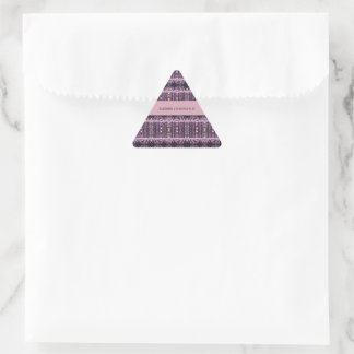 Magical pink background name Personalized Triangle Sticker