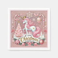 Magical Pink Christmas Wonderland Unicorn