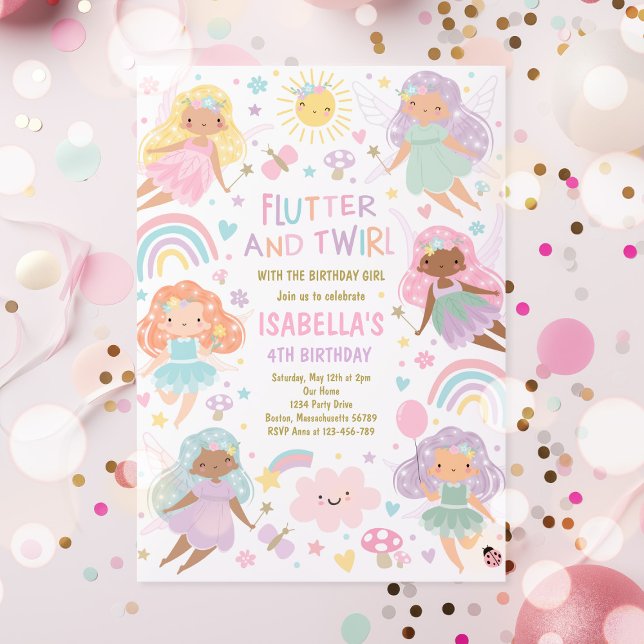 Magical Pink Fairy Princess Birthday Party Invitation (Creator Uploaded)