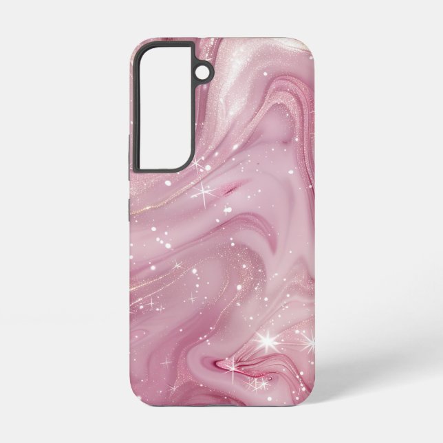 Magical Pink Marble Background Seamless Samsung Galaxy S22 Case (Back)