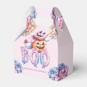 Magical Pink Purple Halloween Night Sleepover Favor Box