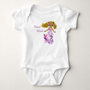 Magical Pink Swirly Mermaid Baby Bodysuit