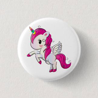 Magical Pink Unicorn  1 Inch Round Button