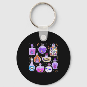 Magical Potions Bottles Witchy Halloween Print Keychain