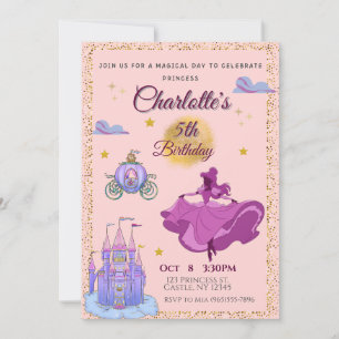 Magical Princess Birthday- Pink  Invitation