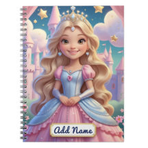 Magical Princess Notebook – Editable Name