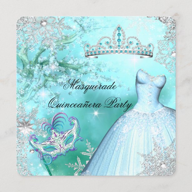 Snowflake Quinceañera Invitations Zazzle Ca