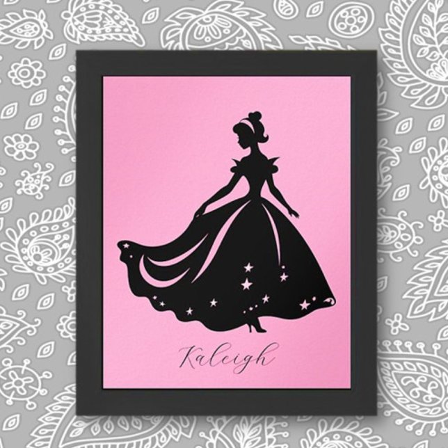 Magical Princess Sillouette Personalized Print (Creator Uploaded)