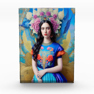 Magical princess with gorgeous dress photo block