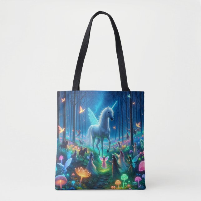 Magical Procession Through the Bioluminescent  Tote Bag (Front)