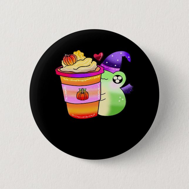 Magical Pumpkin Spice Potion Latte Lover 2 Inch Round Button (Front)