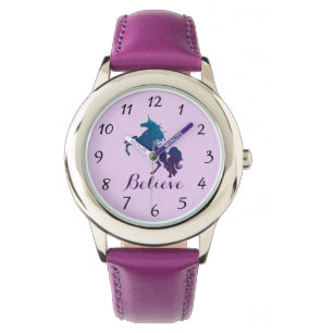 Magical Purple and Blue Rearing Unicorn   Believe Watch