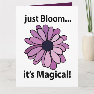 Magical Purple Flower Just Bloom Its Magical Card