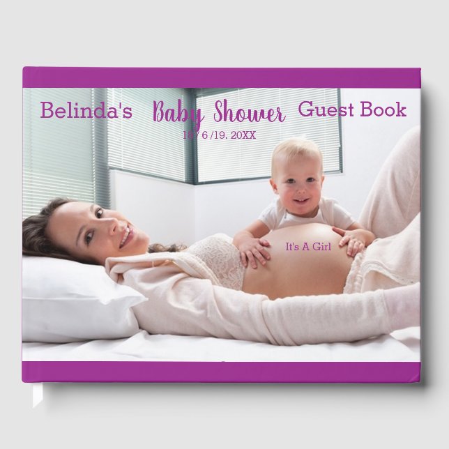 Magical Rainbow Baby Shower Collection Guest Book (Front)