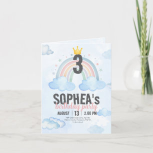 Magical Rainbow Birthday Invitation
