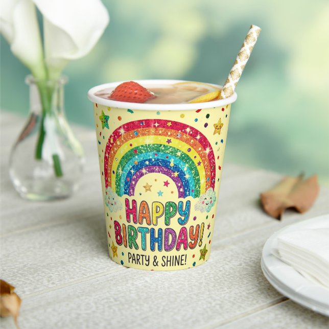 Magical Rainbow birthday party Paper Cups (Insitu)