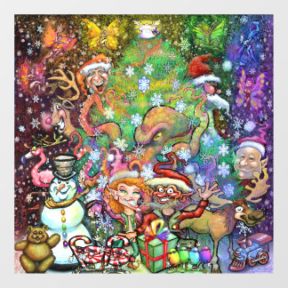 Magical Rainbow Christmas Window Cling