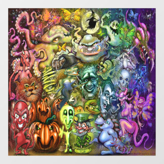 Magical Rainbow Creatures Window Cling