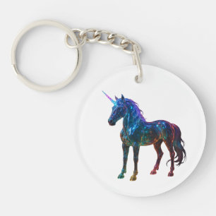 Magical Rainbow Glass Unicorn Keychain