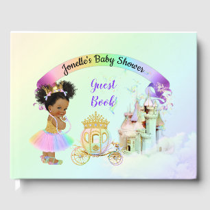 Magical Rainbow Princess Castle Carriage Guest Book