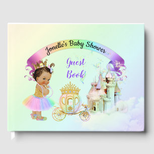 Magical Rainbow Princess Castle Carriage Guest Book