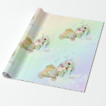 Magical Rainbow Princess Castle Carriage Wrapping Paper<br><div class="desc">Magical rainbow castle and carriage.</div>