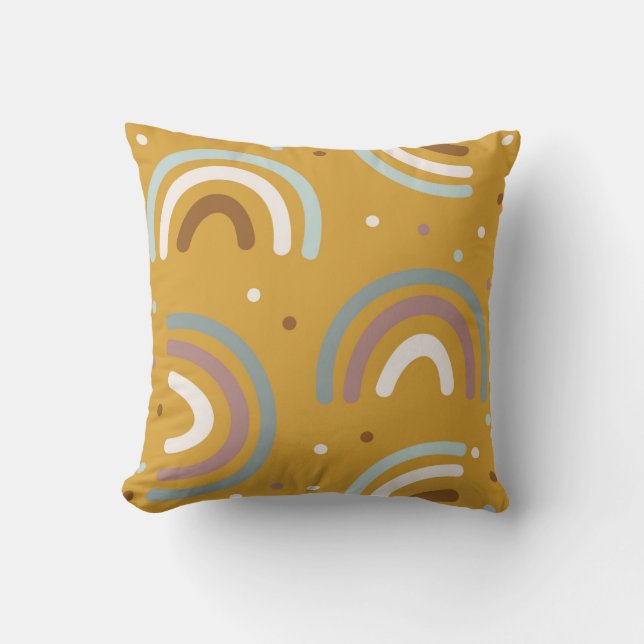 Magical Rainbow Throw Pillow (Front)