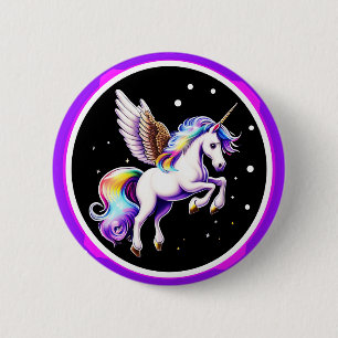 Magical Rainbow Unicorn  2 Inch Round Button