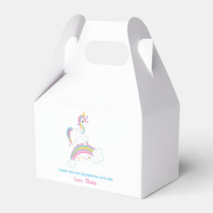 Magical Rainbow Unicorn Birthday Favor Box