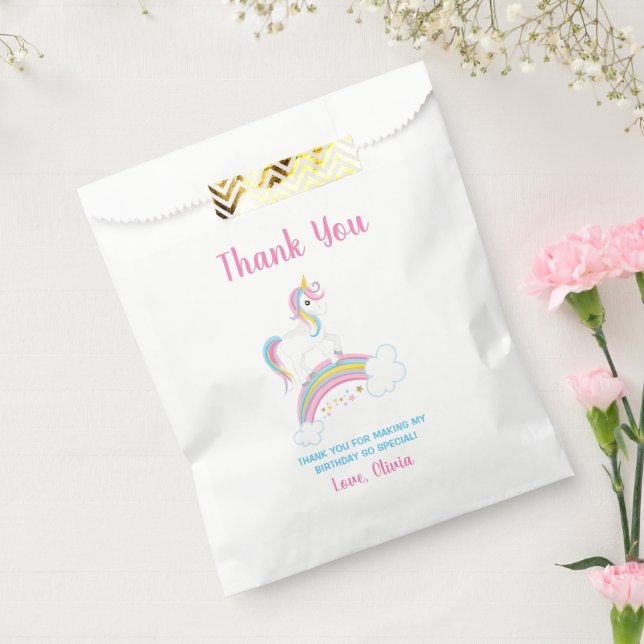 Magical Rainbow Unicorn Birthday Favour Bag (Sealed)