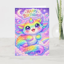 Magical Rainbow Unicorn Cat Happy Birthday Kitty