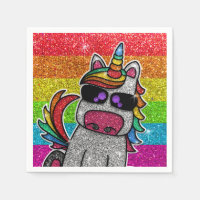 Magical Rainbow Unicorn Glitter Whimsical Birthday