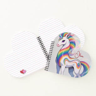 Magical Rainbow Unicorn name Personalized Notebook
