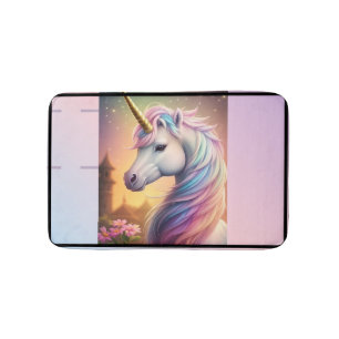 Magical Rainbow Unicorn Personalized Bath Mat