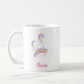 Magical Rainbow Unicorn Personalized Coffee Mug (Left)