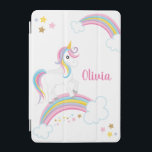 Magical Rainbow Unicorn Personalized iPad Mini Cover<br><div class="desc">A cute unicorn iPad cover with stars and a rainbow. Personalize with her name to make a fun gift for a girl!</div>