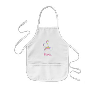 Magical Rainbow Unicorn Personalized Kids Apron